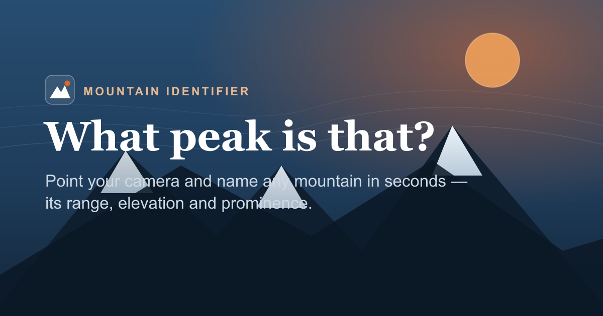 Mountain Identifier social preview image